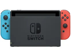 Nintendo Switch med Neon Blue / Neon Red Joy-Con, spelkonsol