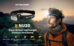 Nitecore NU30 laddningsbar pannlampa, 500 lumen
