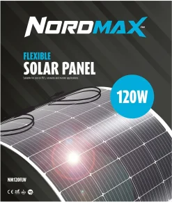 Nordmax flexibel solpanel 120 W, NM120FLW