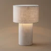 Northlight Didrik bordslampa linne och metall, 34 cm