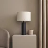 Northlight Edvin bordslampa med linneskärm, 40,5 cm