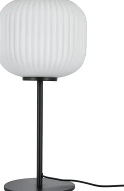 Northlight Ester bordslampa glas, 43 cm, vit