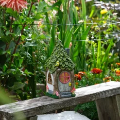 Northlight fairy garden tomtehus solcell LED 31 cm