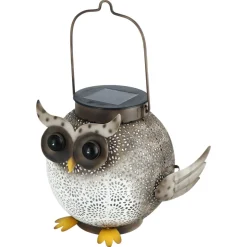 Northlight hängande solcellslykta uggla, 26 cm