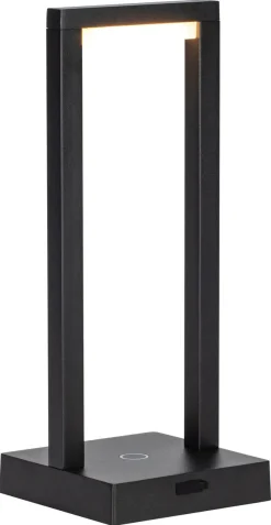 Northlight laddningsbar bordslampa USB, svart