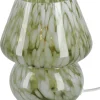 Northlight Lindy liten bordslampa i glas, 18 cm