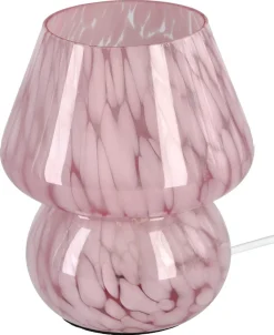 Northlight Lindy liten bordslampa i glas, 18 cm