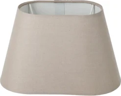 Northlight liten oval lampskärm i tyg, djup 15 cm