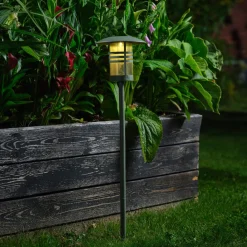 Northlight pollare solcell markspjut 80 cm grön