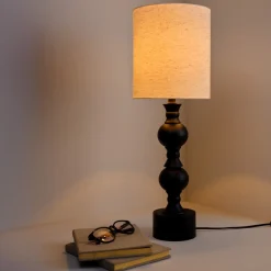 Northlight Vera bordslampa linne, 62 cm