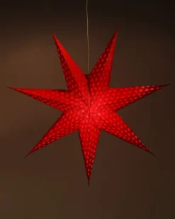 Northlight adventsstjärna prickar, bomull, 60 cm