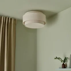Northlight Albert plafond, metall och linne, 40 cm