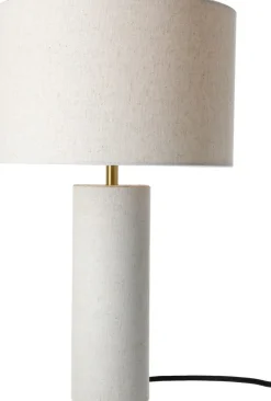 Northlight Edvin bordslampa med linneskärm, 40,5 cm