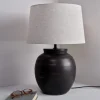 Northlight Elvira bordslampa med keramikfot, 52,5 cm