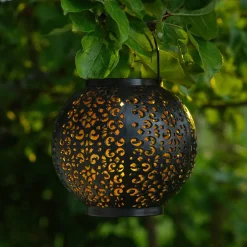 Northlight hängande solcellslykta svart, 18 cm