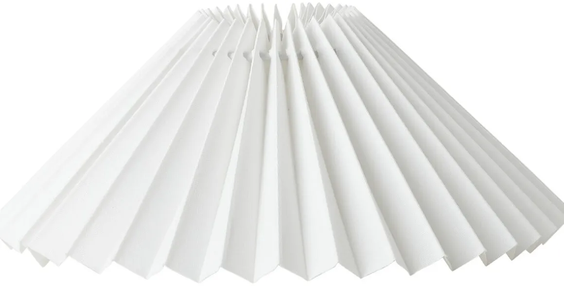 Northlight Ines plisserad lampskärm vit, 25 cm och 36 cm