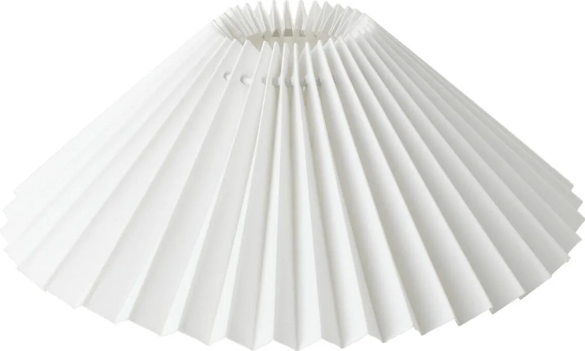 Northlight Ines plisserad lampskärm vit, 25 cm och 36 cm