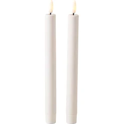 Northlight LED antikljus laddningsbara 25 cm vit 2-pack