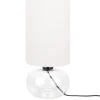 Northlight Leila bordslampa linne och glas, 46 cm