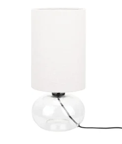 Northlight Leila bordslampa linne och glas, 46 cm