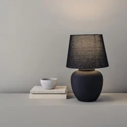 Northlight Selma bordslampa i svart keramik