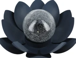 Northlight solcellslykta Lotus, varmvit LED, metall