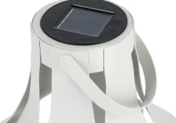 Northlight solcellslykta metall med handtag, grå