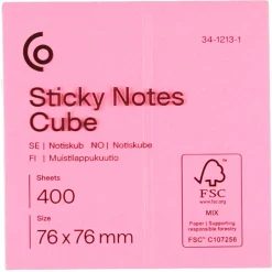 Notisblock kub, 400 notislappar
