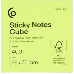Notisblock kub, 400 notislappar