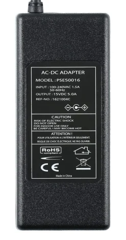 Nätadapter 15 V DC/5 A, 75 W