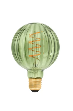 Olivgrön globlampa E27 dimbar LED