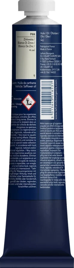 Oljefärg Lefranc & Bourgeois Fine Zinc White 200 ml, vit