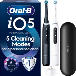 Oral-B iO5 Duo eltandborste , 5 borstlägen, 2-pack
