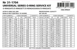 O-ringar, 407 st.