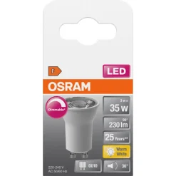 Osram dimbar reflektorlampa LED GU10 3 W