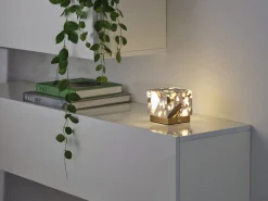 Osram Gleam liten laddbar bordslampa terrazzo kub