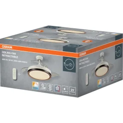 Osram takfläkt med belysning, fjärrkontroll, vit