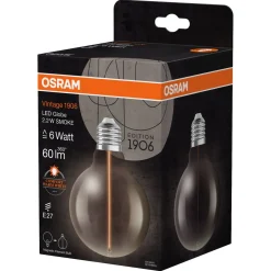 Osram Vintage 1906 Smoke E27 LED-lampa magnetiskt filament