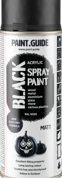 Paintguide sprayfärg svart RAL9005, 400 ml