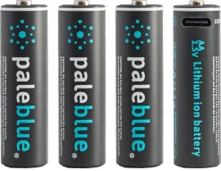 Pale Blue AA laddningsbara batterier USB-C, 4-pack
