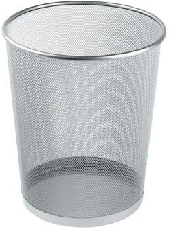 Papperskorg metall, silver