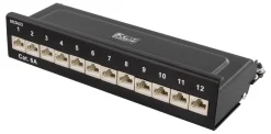 Patchpanel 12xRJ45-portar, Deltaco PAN-213
