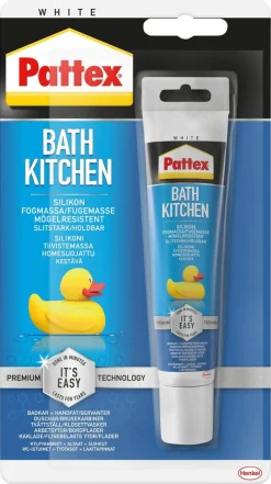 Pattex silikon inomhus, vit