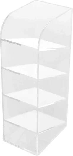 Pennställ med flera fack, transparent plast