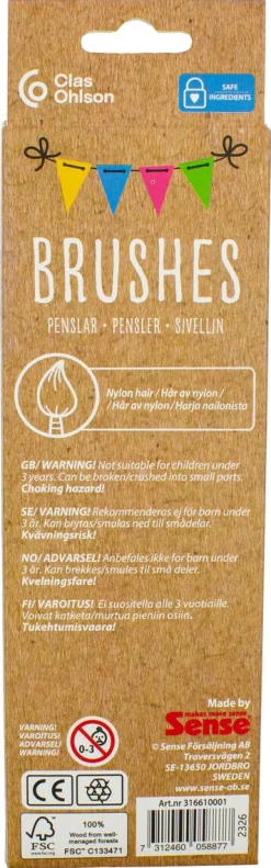 Penslar för barn 6-pack, från 3 år