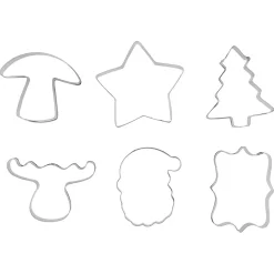 Pepparkaksformar, klassiska julmotiv, 6-pack