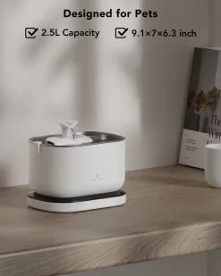 Petlibro Dockstream vattenfontän katt batteri 2,5 l