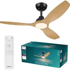 Philips Olas stor takfläkt med belysning, 132 cm