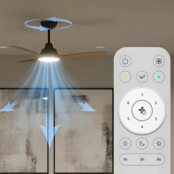 Philips Olas stor takfläkt med belysning, 106 cm