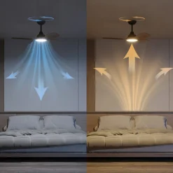 Philips Olas stor takfläkt med belysning, 106 cm